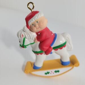 Cabbage Patch Kid Rocking Horse Vintage Avon Christmas Ornament